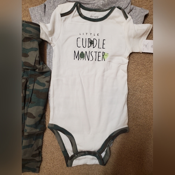 Carters Little Monsters 3 pc set - Picture 3 of 4